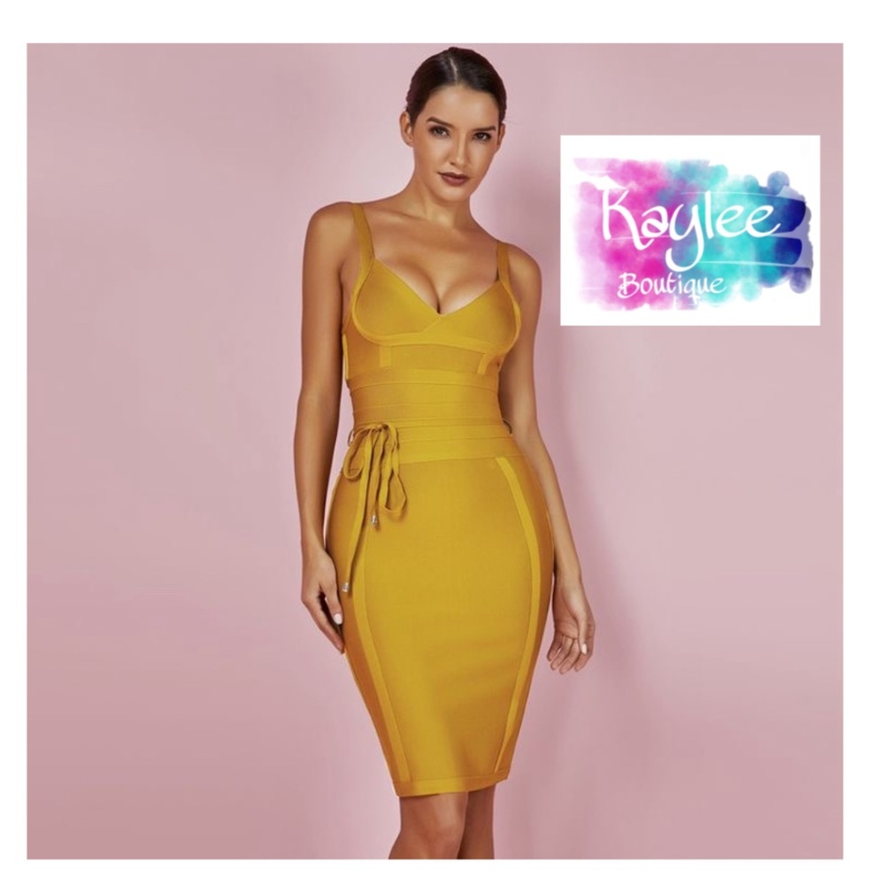 Mustard Bandage Dress